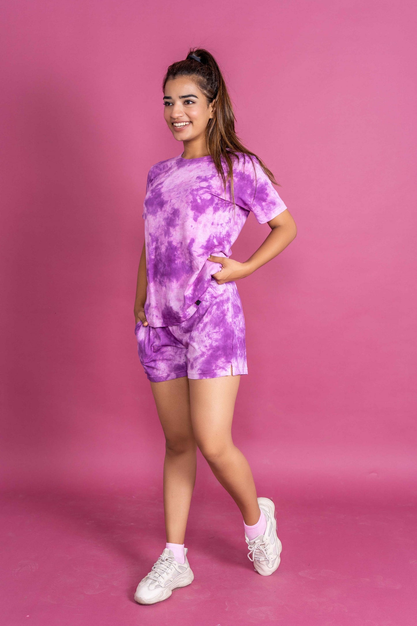 CY Tie & Dye Co-Ord Set Purple