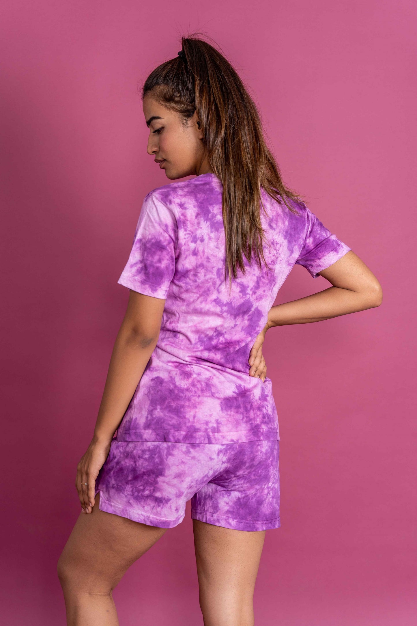 CY Tie & Dye Co-Ord Set Purple