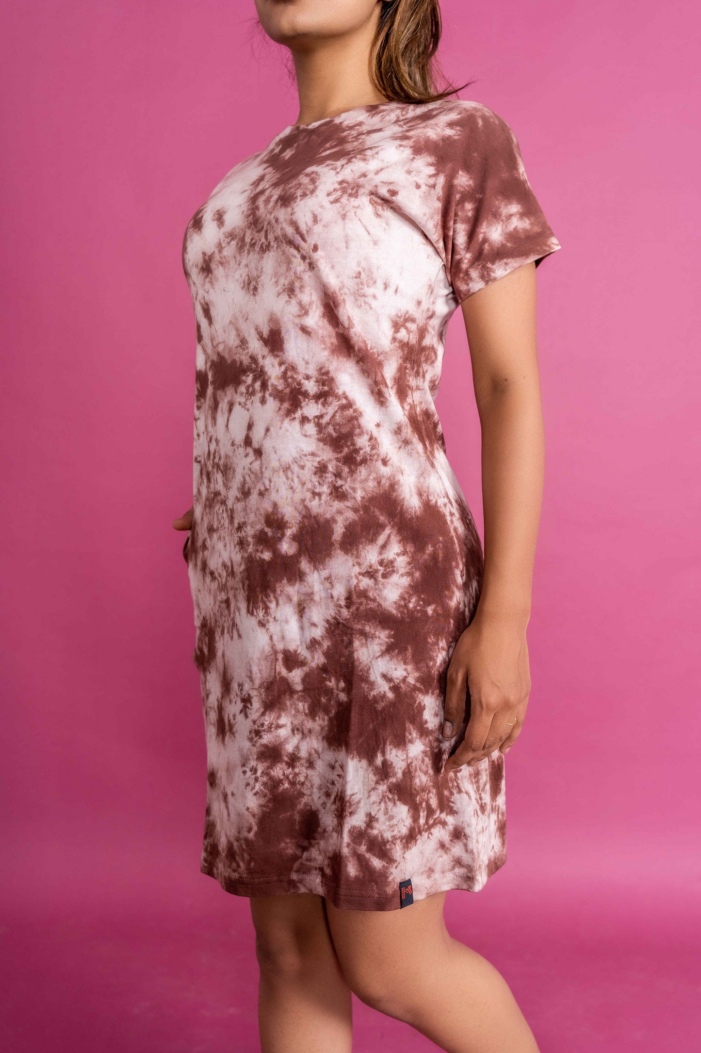 CY Tie & Dye Dress Brown