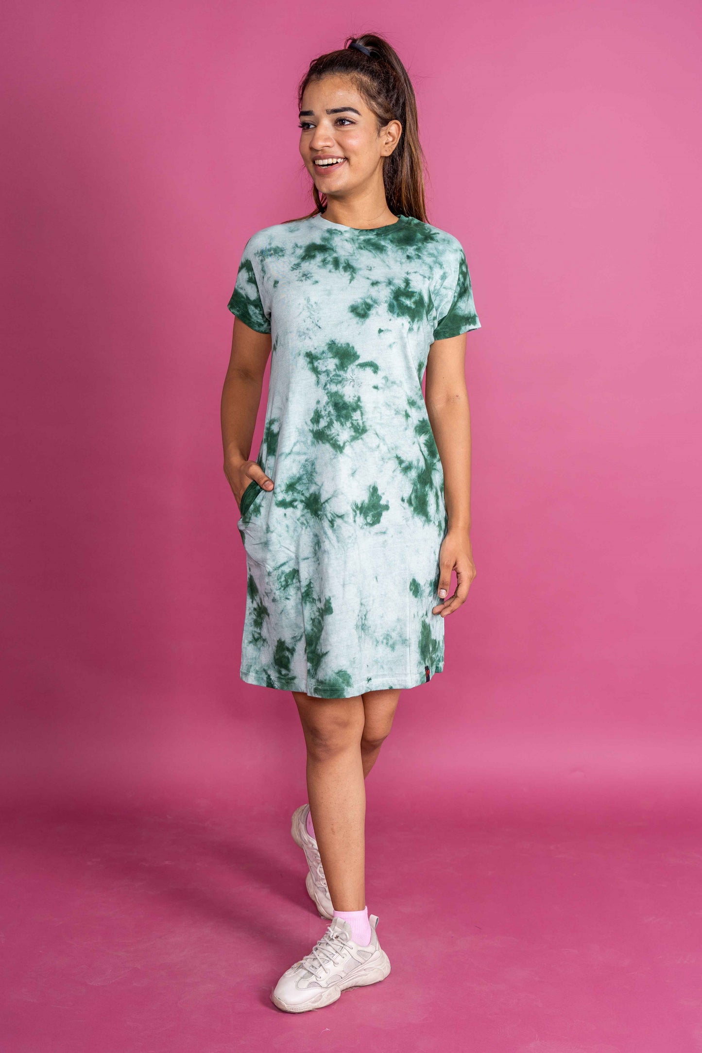 CY Tie & Dye Dress Green