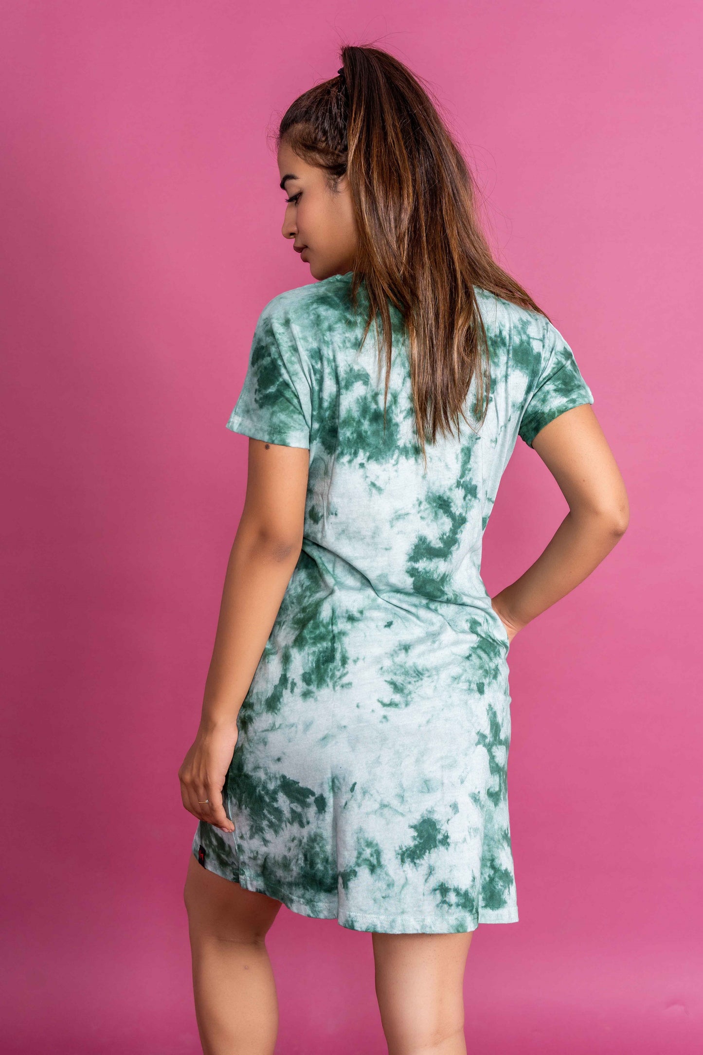 CY Tie & Dye Dress Green