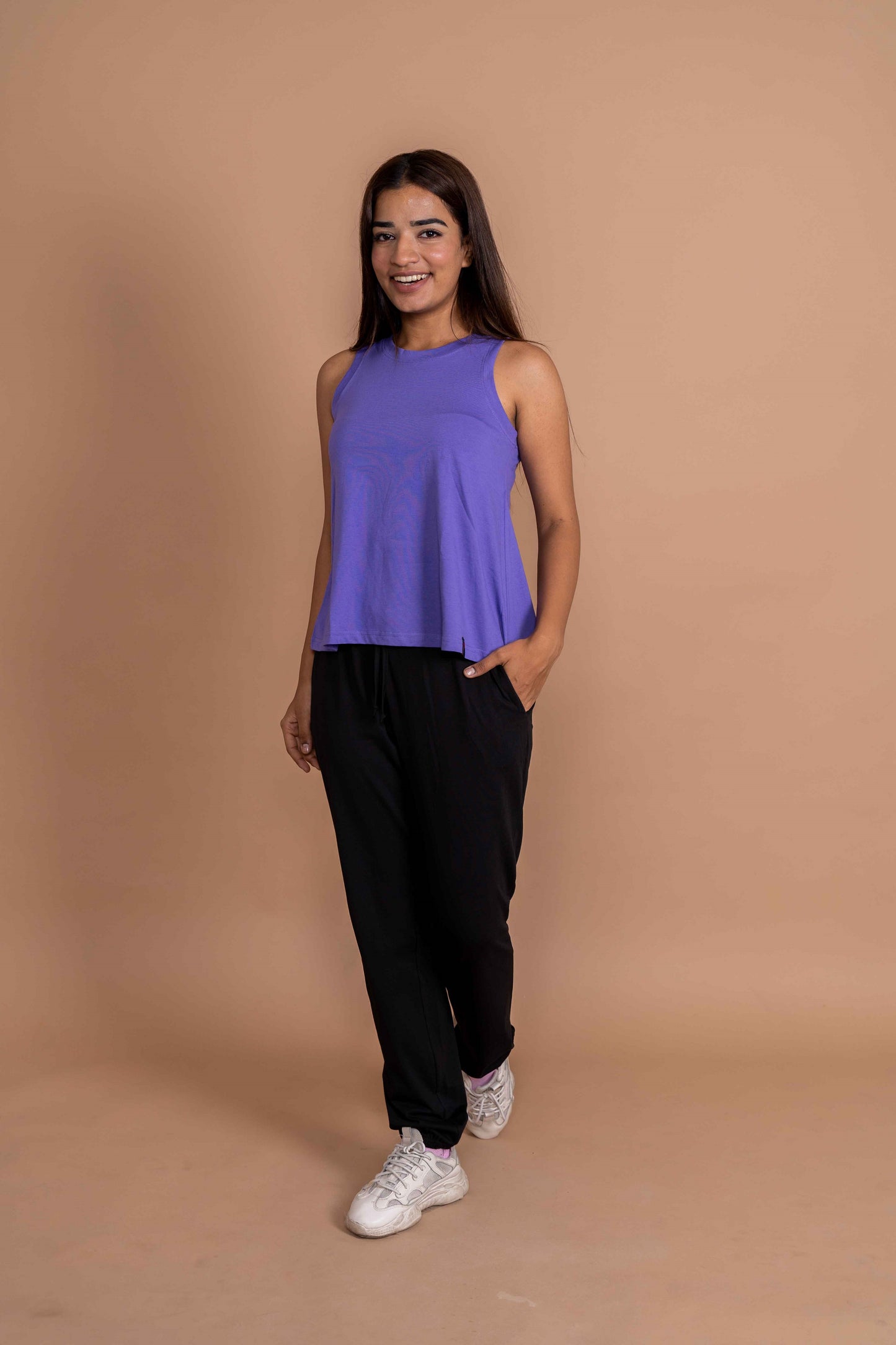 CY Basic Flare Tank Purple