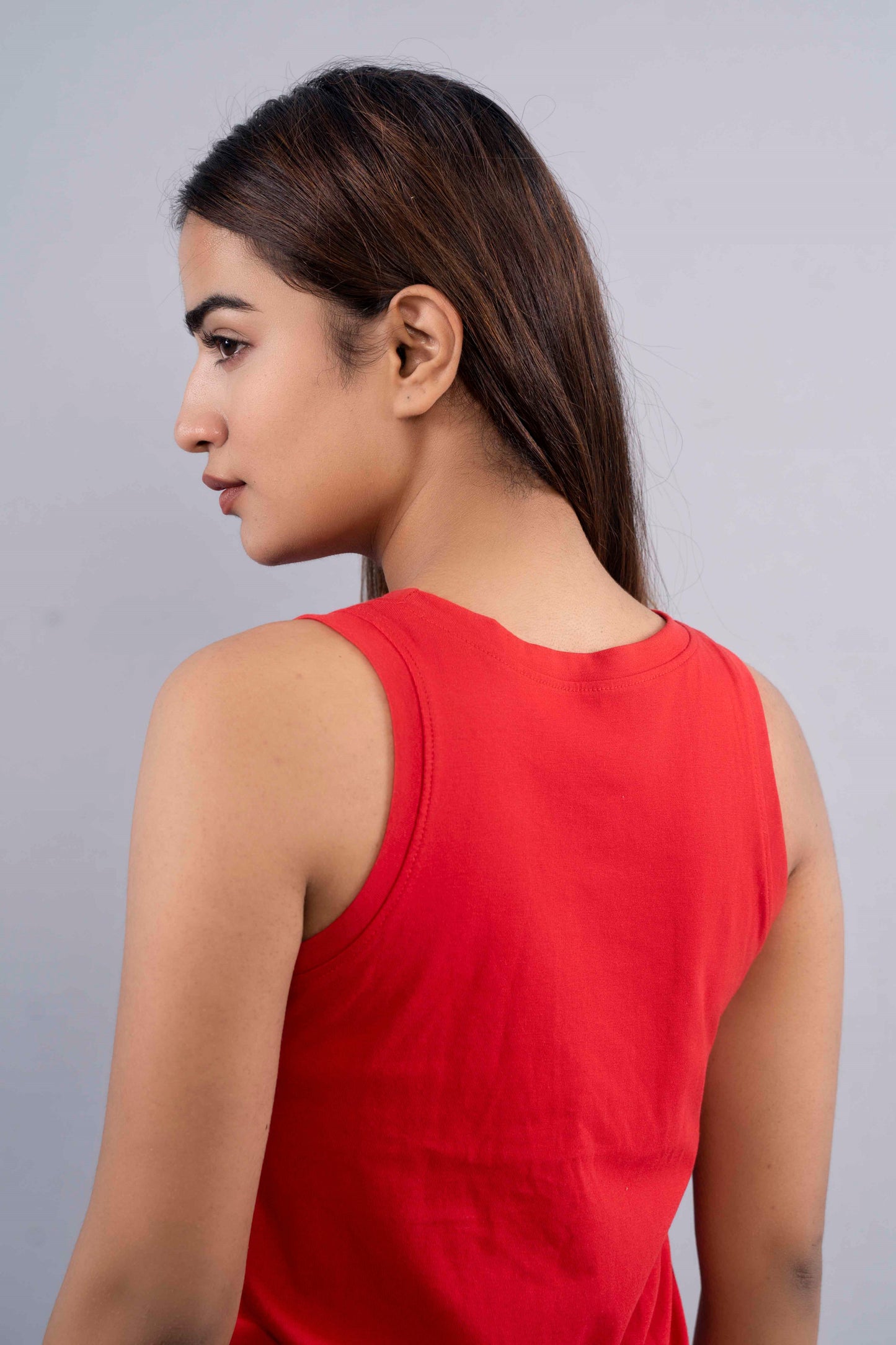 CY Basic Flare Tank Red